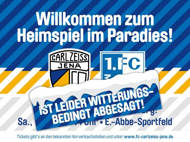 FCC: Spiel gegen 1. FC Magdeburg ist abgesagt