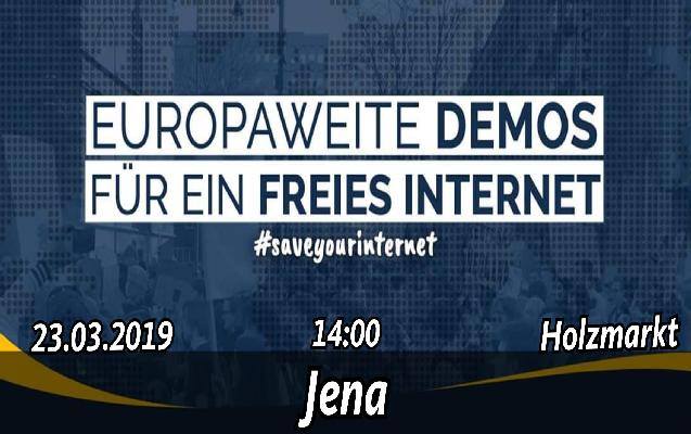 Jena: SaveYourInternet-Demo am 23. März