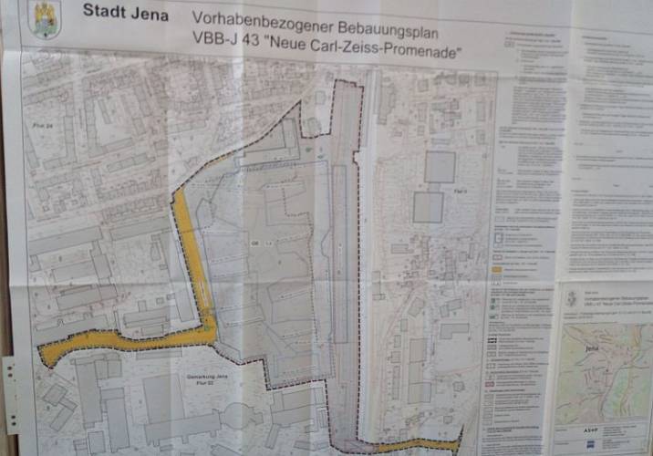 Jena: Bebauungsplan VBB-J 43 „Neue Carl-Zeiss-Promenade“ liegt aus