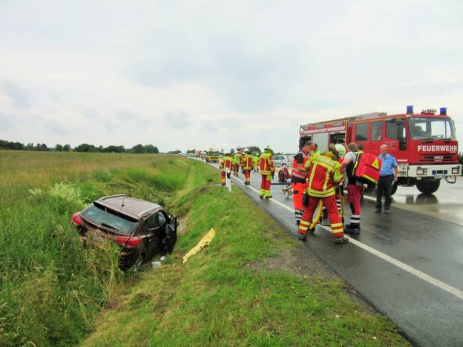 Hersmdorf: Unfall mit Verletzten auf der Autobahn A4