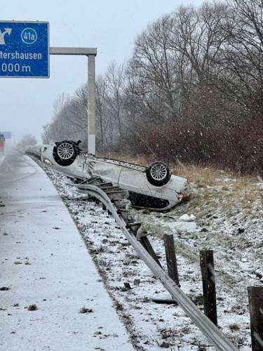 Waltershausen: Unfall und Folgeunfall auf der Autobahn
