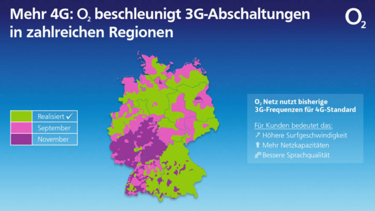 Thüringen: O2 3G Netz soll bis September abgeschaltet sein
