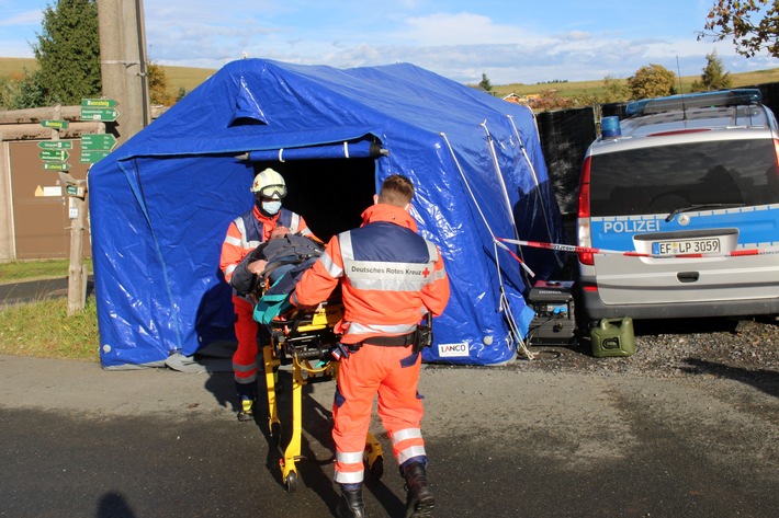 Saalfeld: Rettungskräfte trainieren für den Ernstfall