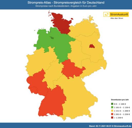 Thüringen: Strom ist überdurchschnittlich teuer