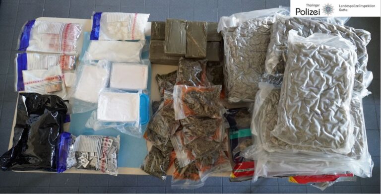 Drogenfahndung Gotha: Ermittler stellen kiloweise Rauschgift sicher